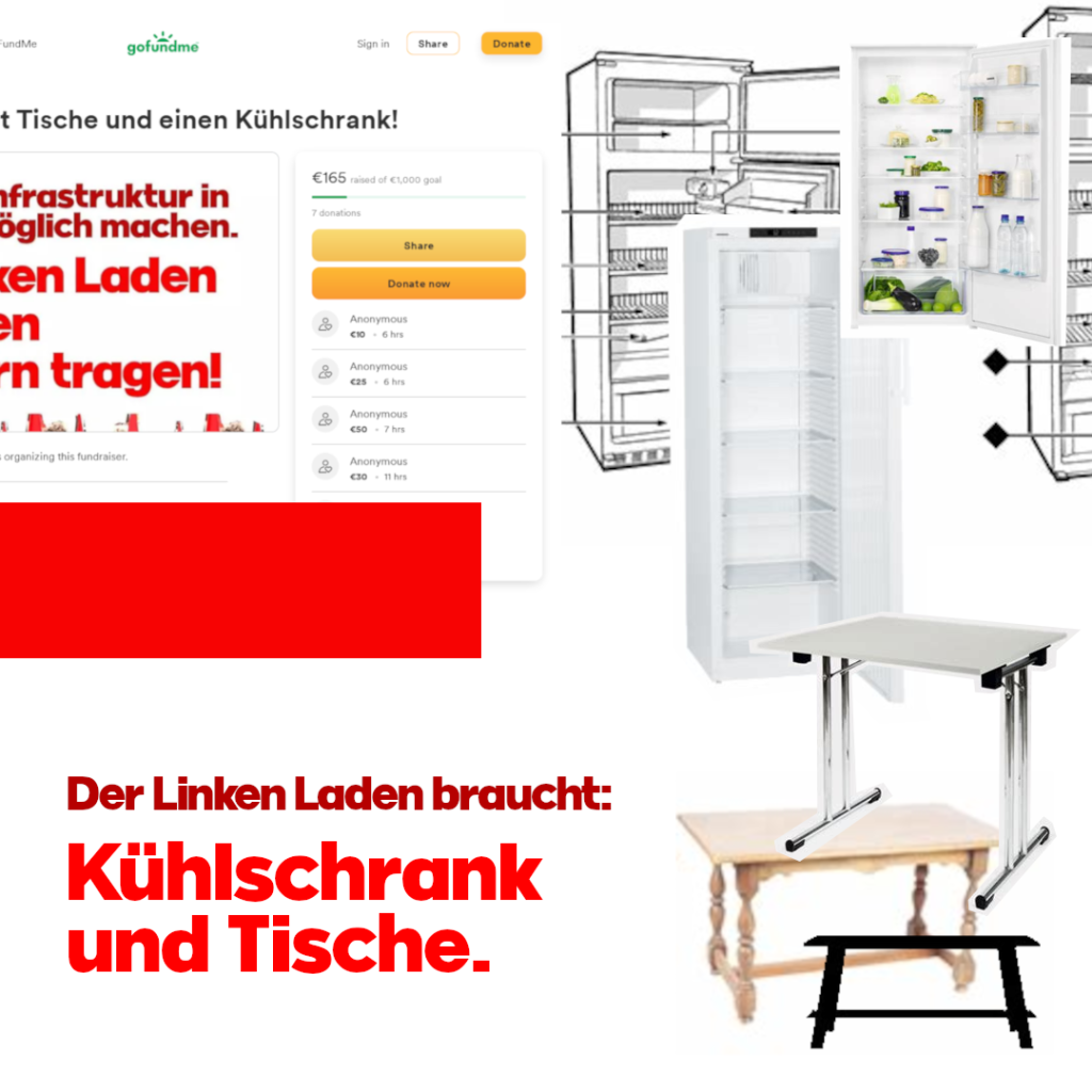 Mehr über den Artikel erfahren Tische und Kühlschrank für die Trude!