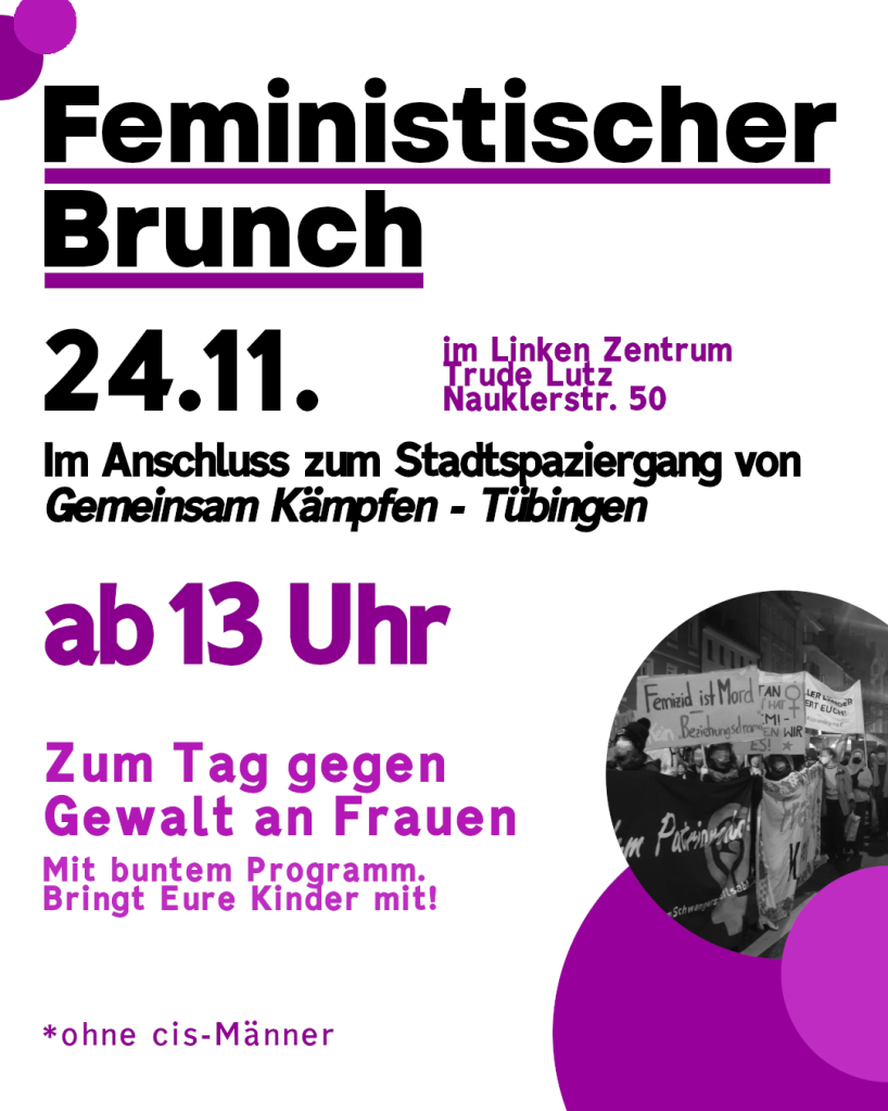Mehr über den Artikel erfahren 24. November – Feministischer Brunch ab 13 Uhr