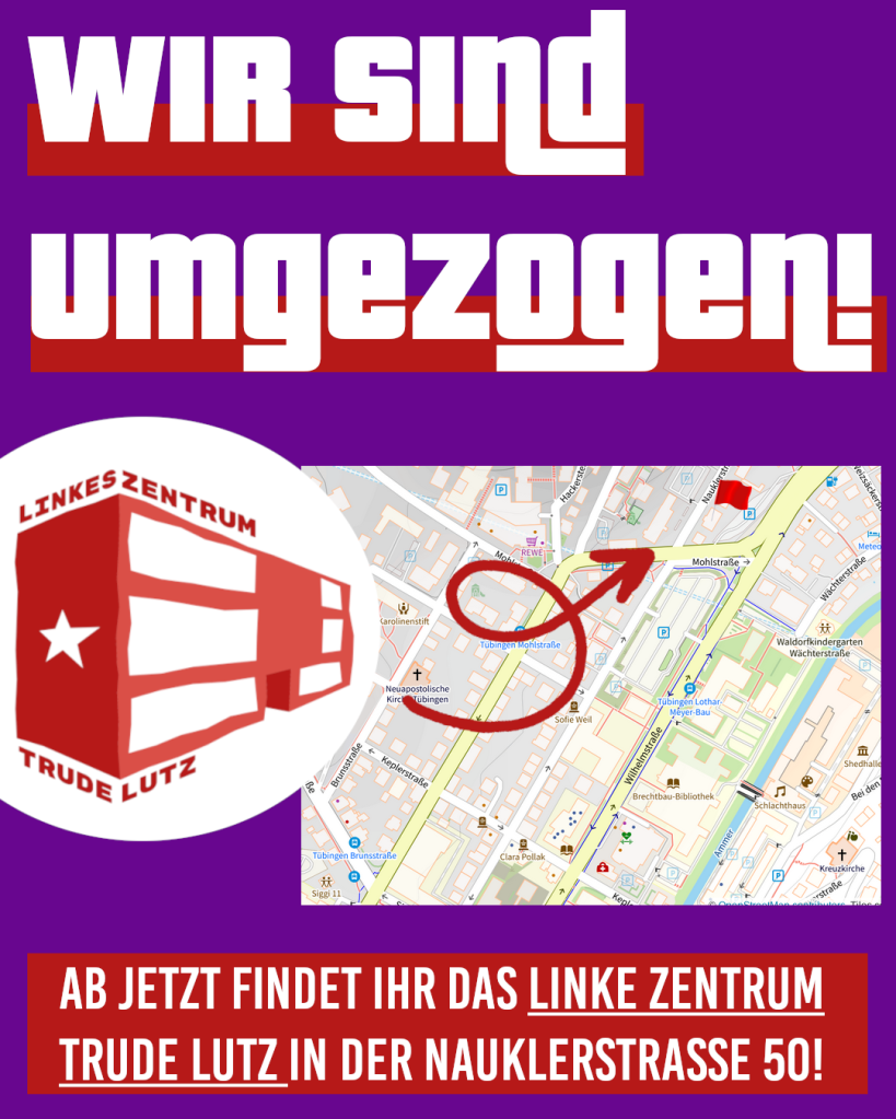 Mehr über den Artikel erfahren Das Linke Zentrum Trude Lutz ist umgezogen!