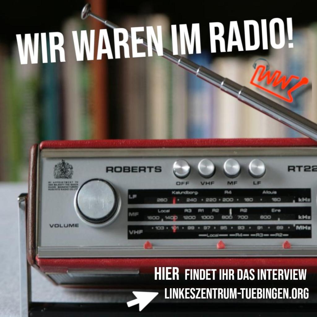 Mehr über den Artikel erfahren Radiobeitrag in der Wüste Welle: Initiative Trude Lutz – für ein Linkes Zentrum in Tübingen