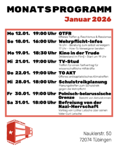 Mehr über den Artikel erfahren Monatsprogramm im Januar
