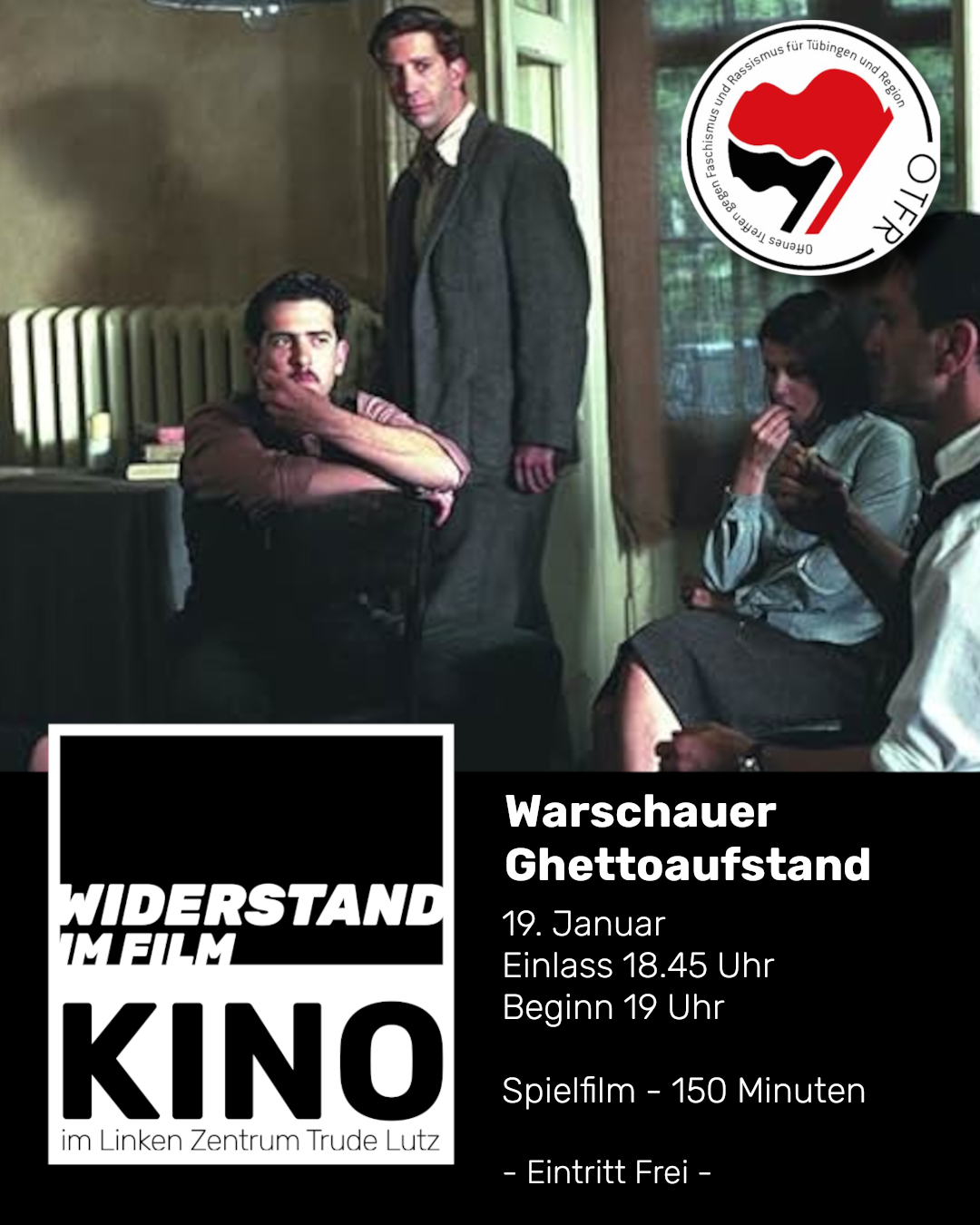 Mehr über den Artikel erfahren 19. Januar – Kino: Warschauer Ghettoaufstand