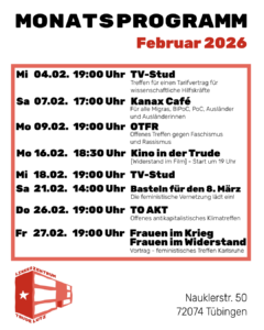 Mehr über den Artikel erfahren Monatsprogramm im Februar