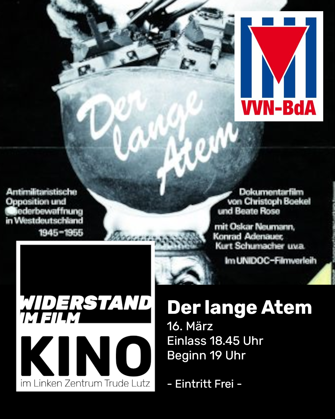 Mehr über den Artikel erfahren 16.3. Kino: Der Lange Atem