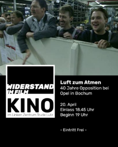Mehr über den Artikel erfahren 20.4. Kino: Luft zum Atmen