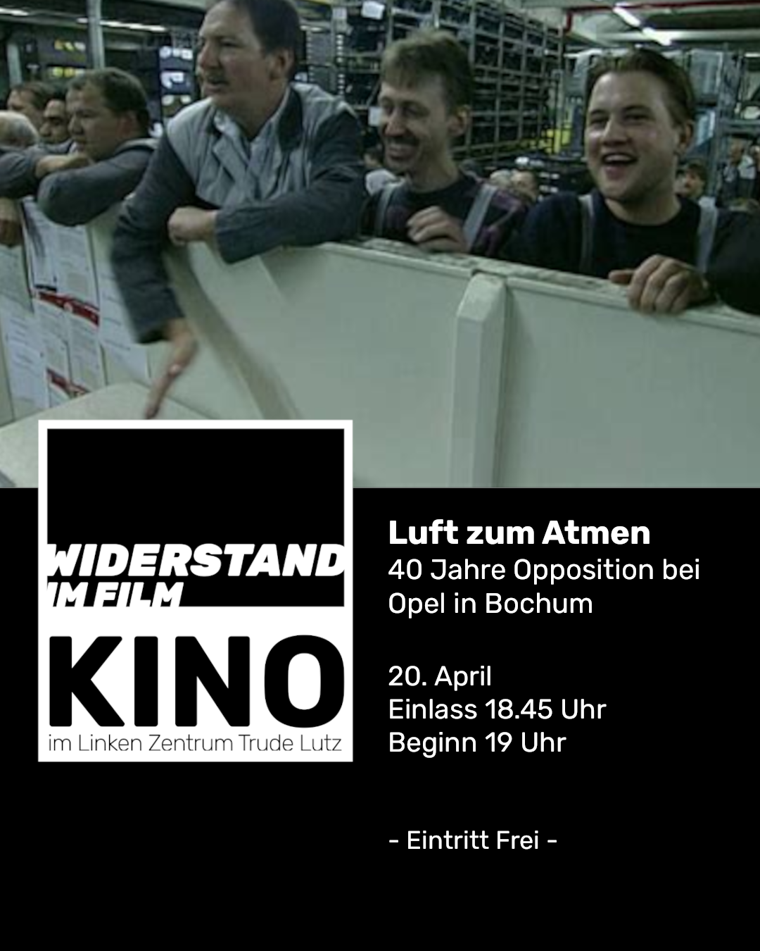 Mehr über den Artikel erfahren 20.4. Kino: Luft zum Atmen