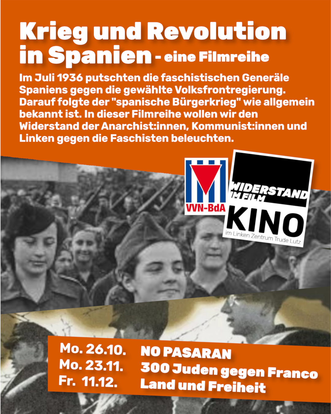 Mehr über den Artikel erfahren Filmreihe: Krieg und Revolution in Spanien